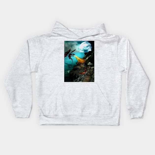 Dragon Wars Kids Hoodie by tomg